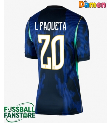 Brasilien Lucas Paqueta #20 Replik Auswärtstrikot Damen WM 2026 Kurzarm